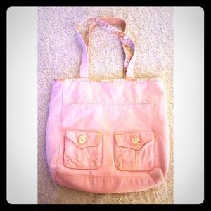 Sweet Pink Tote w/ Floral Lining